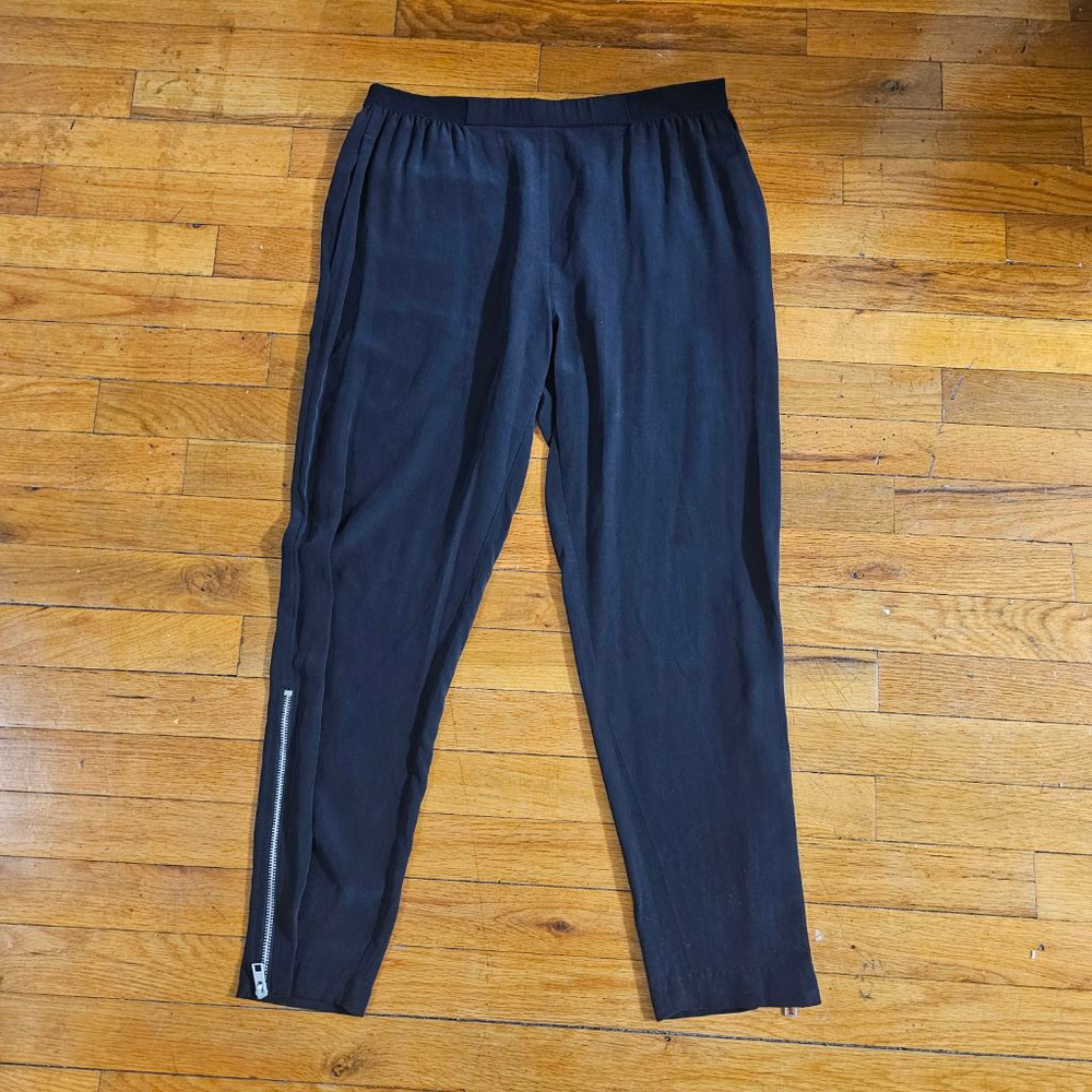 AllSaints Black Silk Cropped Pants Size 4